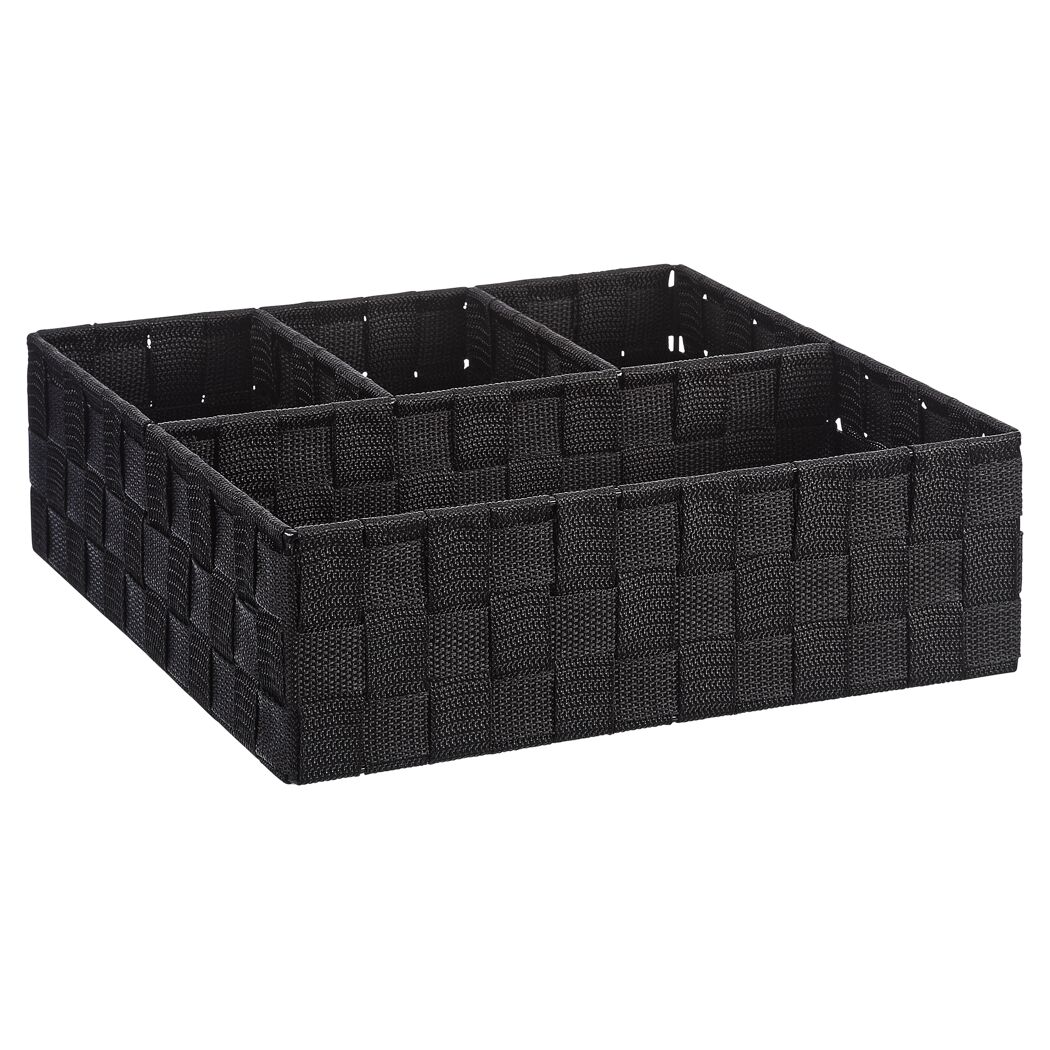 Schwarzer Badorganizer Adria mit 4 Fächern