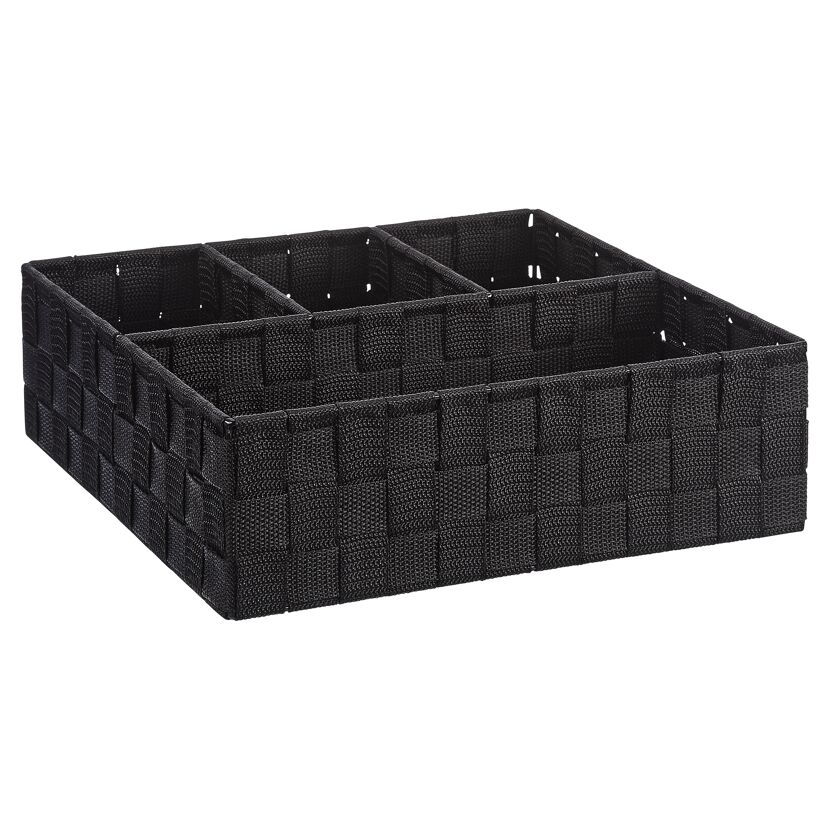 Schwarzer Badorganizer Adria mit 4 Fächern