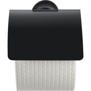 WC-Rollenhalter 'Starck T' mit Deckel 12,5 x 13,1 x 8,3 cm schwarz matt
