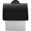 Verkleinertes Bild von WC-Rollenhalter 'Starck T' mit Deckel 12,5 x 13,1 x 8,3 cm schwarz matt