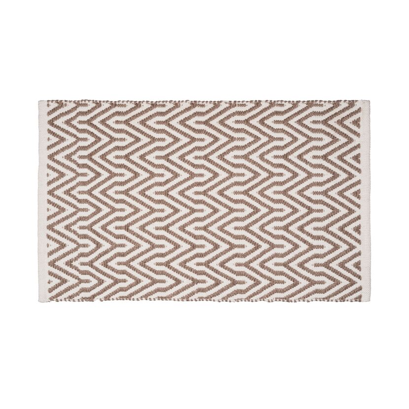 Beige Badematte mit geometrischem Muster