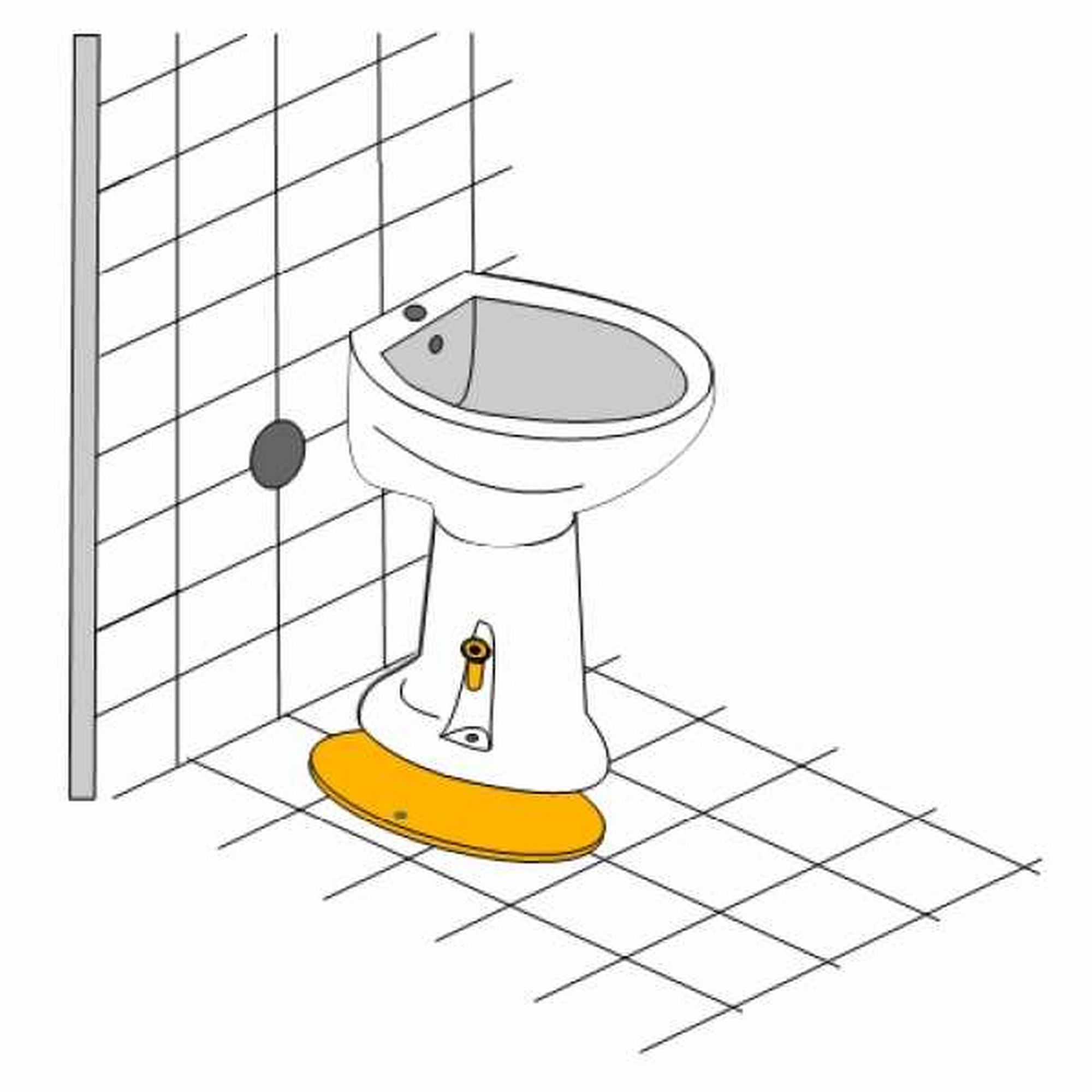 Schallschutzmatte für Stand-WC 245 x 440 mm