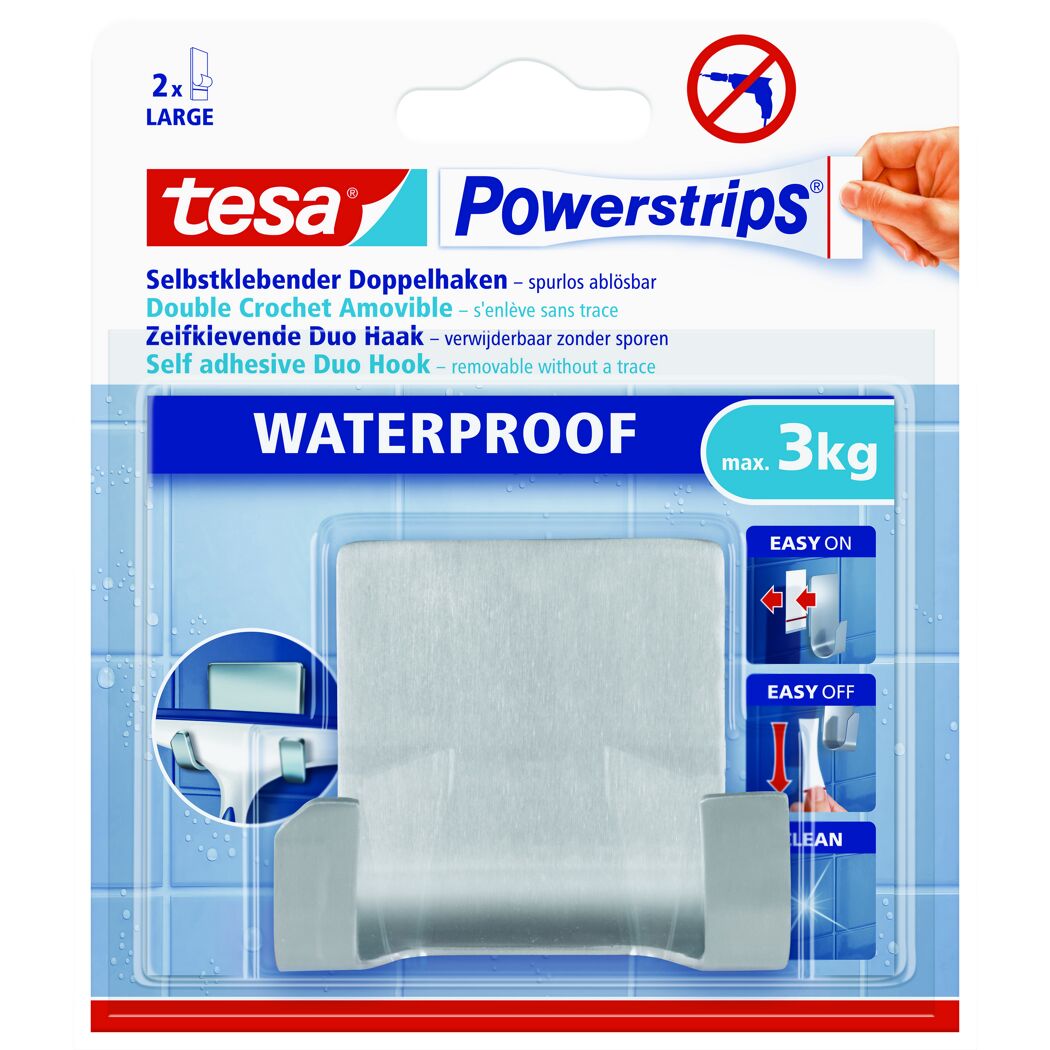 Tesa Powerstrips Waterproof Doppelhaken