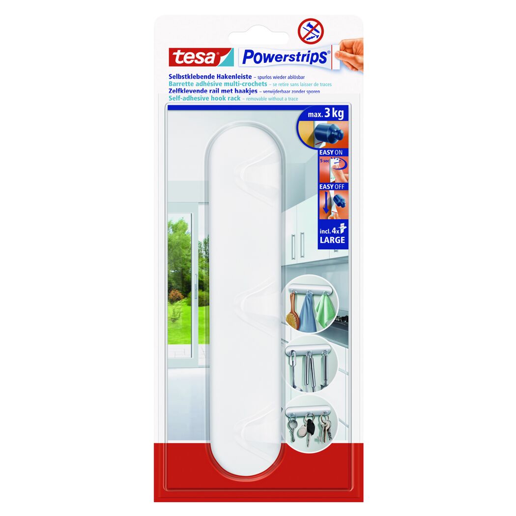 Tesa Powerstrips selbstklebende Hakenleiste