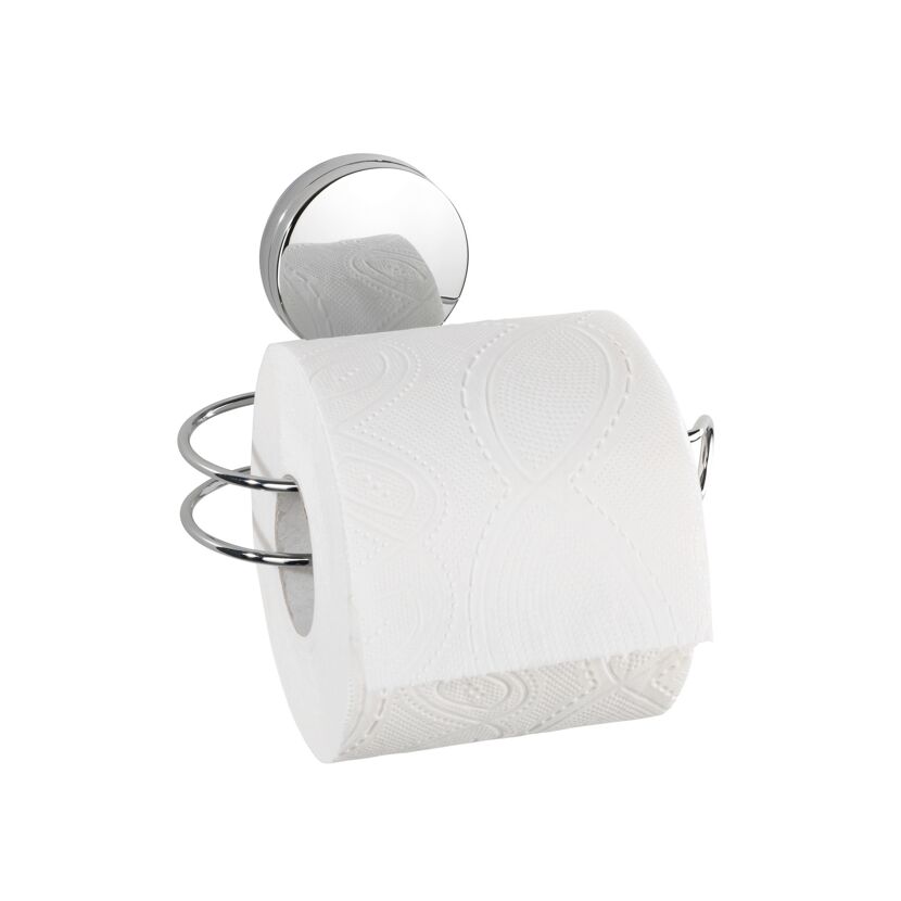 Toilettenpapier auf einem Halter aus Chrom.