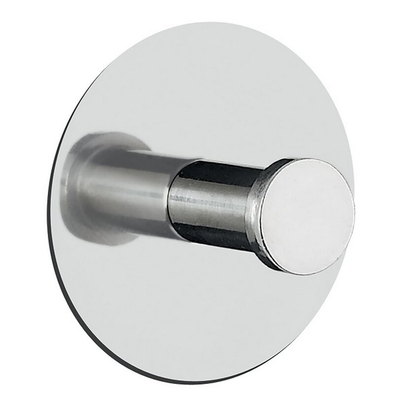 Runder, silberner Wandhaken