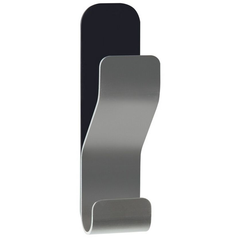 Silberner Wandhaken mit schwarzer Fläche