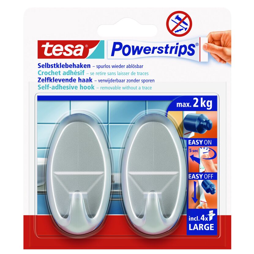 Tesa Powerstrips Klebehaken Large, 2 kg