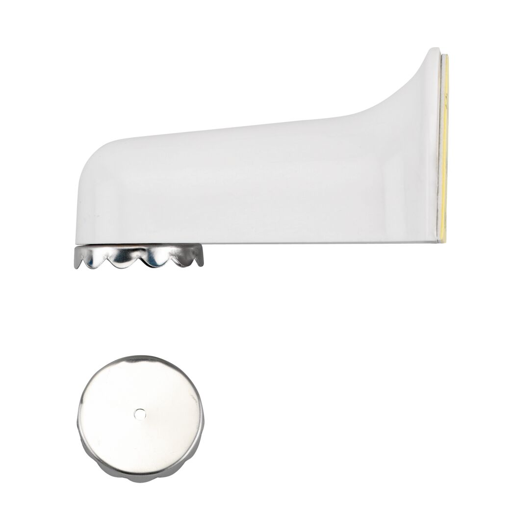 Weißer Magnet-Seifenhalter mit Metallplatte