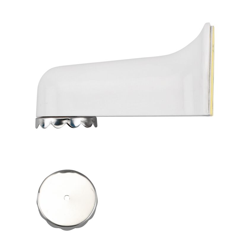 Weißer Magnet-Seifenhalter mit Metallplatte