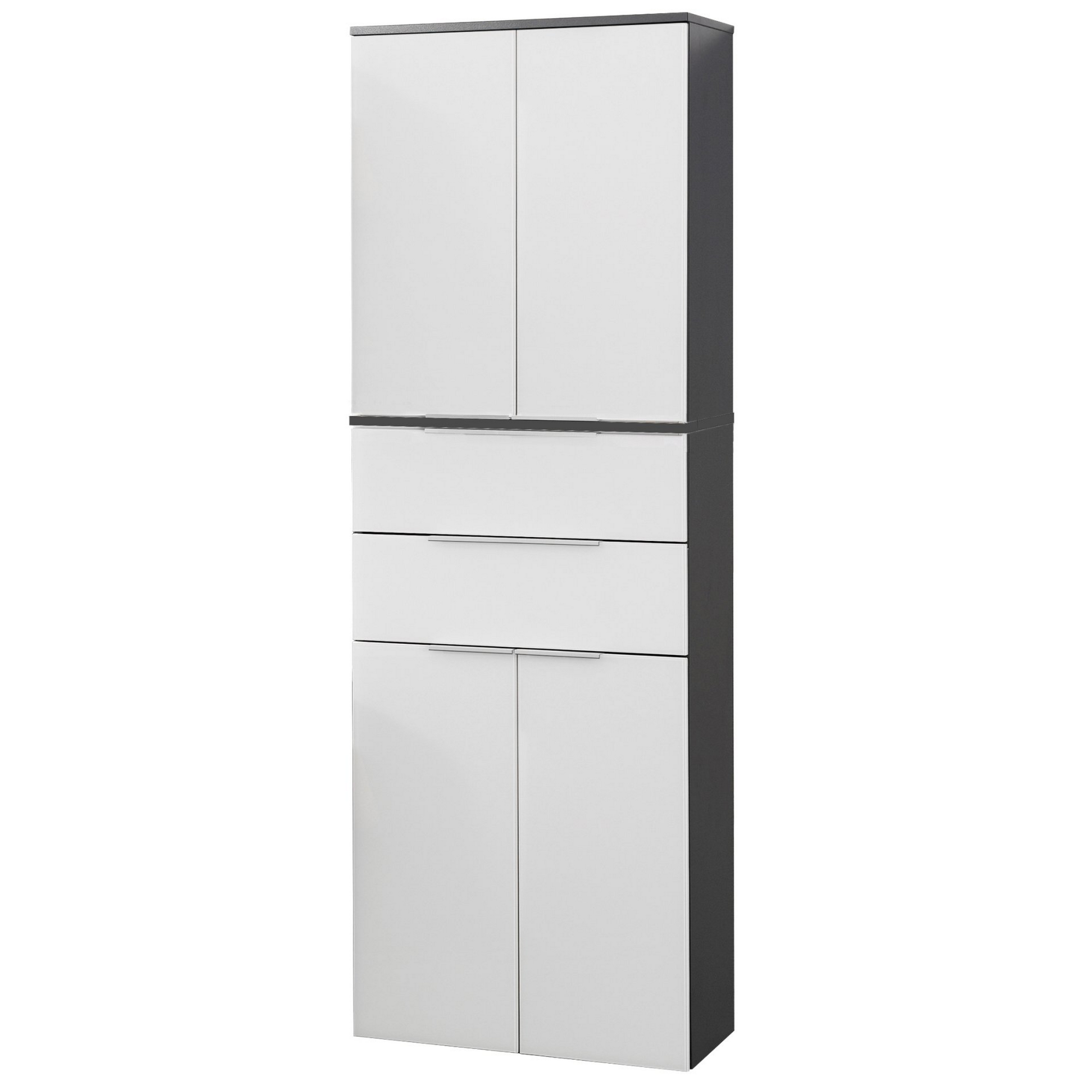 Hochschrank 'Kara' weiß-anthrazit 61 x 176,1 x 32cm + product picture