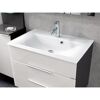 Waschbecken eckig 'Kara' Glas weiß 80 x 14,5 x 50