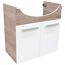 Waschbeckenunterschrank 'A-Vero' braun, weiß 63 x 64 x 35 cm