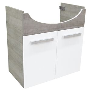Waschtisch-Unterschrank 'A-Vero' Eiche grau/weiß 63 x 64 x 35 cm
