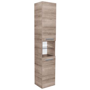 Hochschrank 'A-Vero' braun glänzend 35 x 179 x 31,5 cm