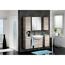 Modernes Badezimmer mit Waschbeckenunterschrank und Spiegelschrank