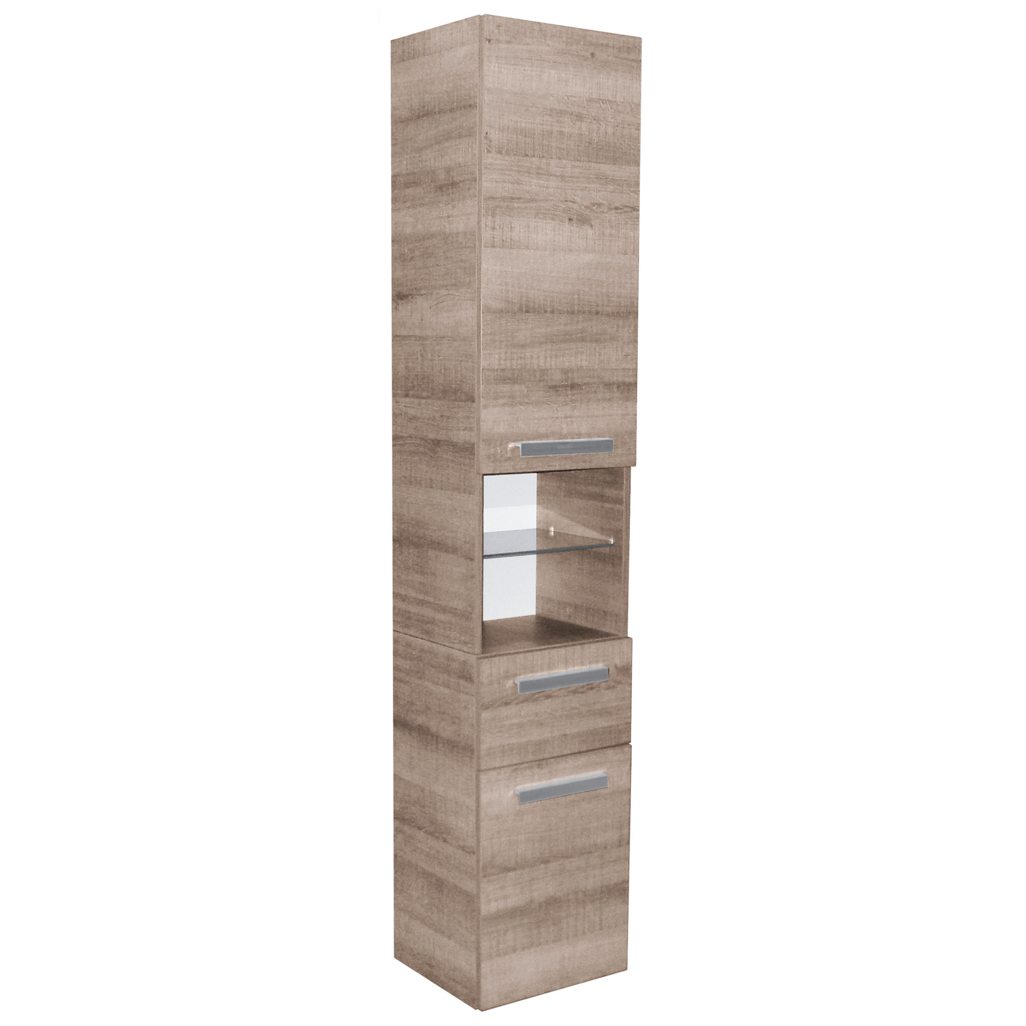 Hochschrank 'A-Vero' Graueiche 35 x 179 x 31,5 cm + product picture