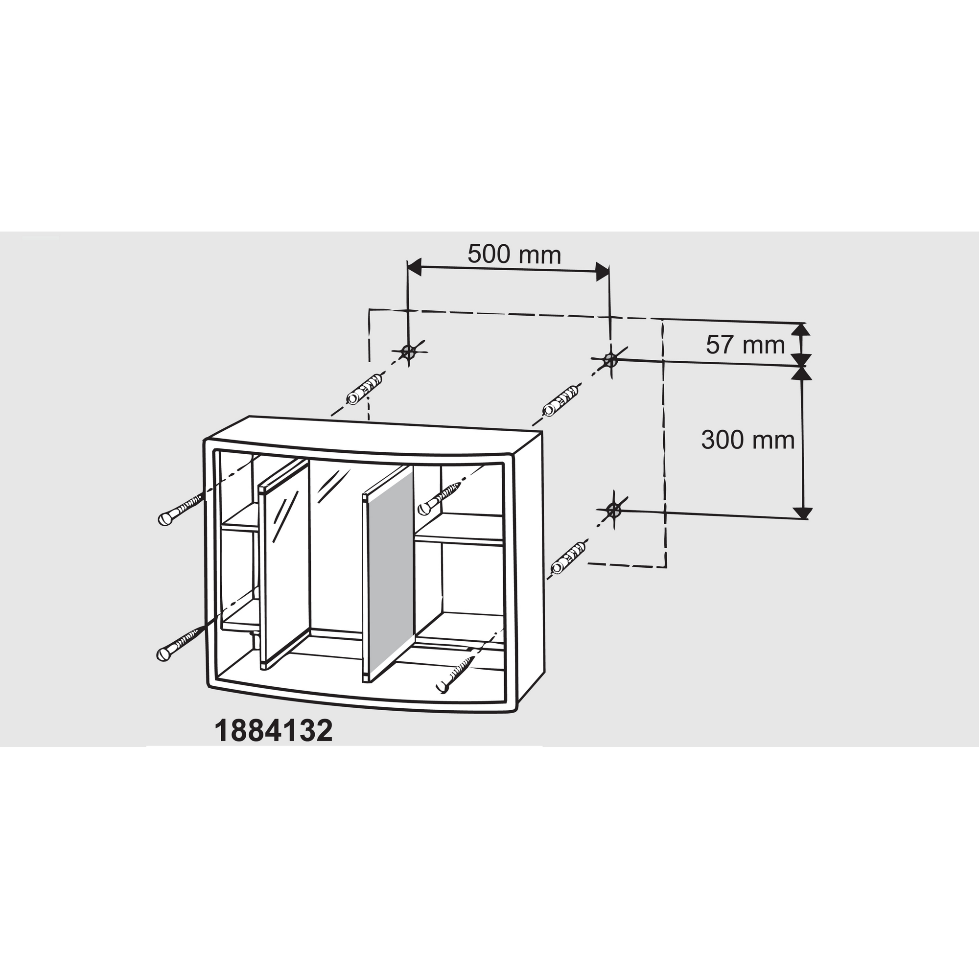 Spiegelschrank 'Lymo' weiß Hochglanz 58 x 49,5 x 14,5 cm + product picture