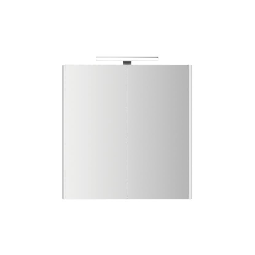 Spiegelschrank mit zwei Türen und Lampe
