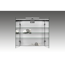 Spiegelschrank 'DekorALU' aluminiumfarben Hochglanz 65,5 x 68 x 15,3 cm