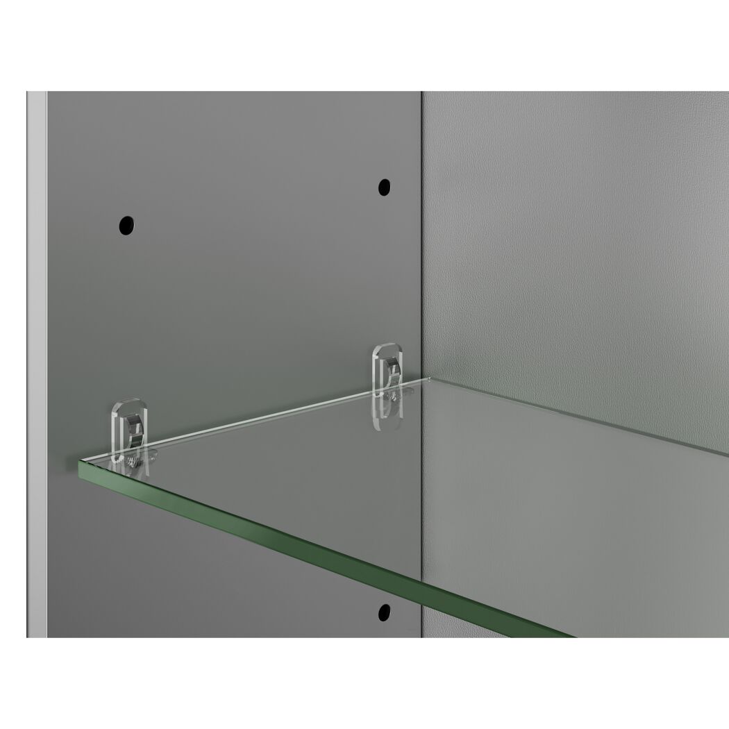 Glasregal im Spiegelschrank