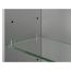Spiegelschrank 'DekorALU' aluminiumfarben Hochglanz 65,5 x 68 x 15,3 cm