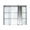 Geöffneter Spiegelschrank Arbo anthrazit mit Glaseinlegeböden
