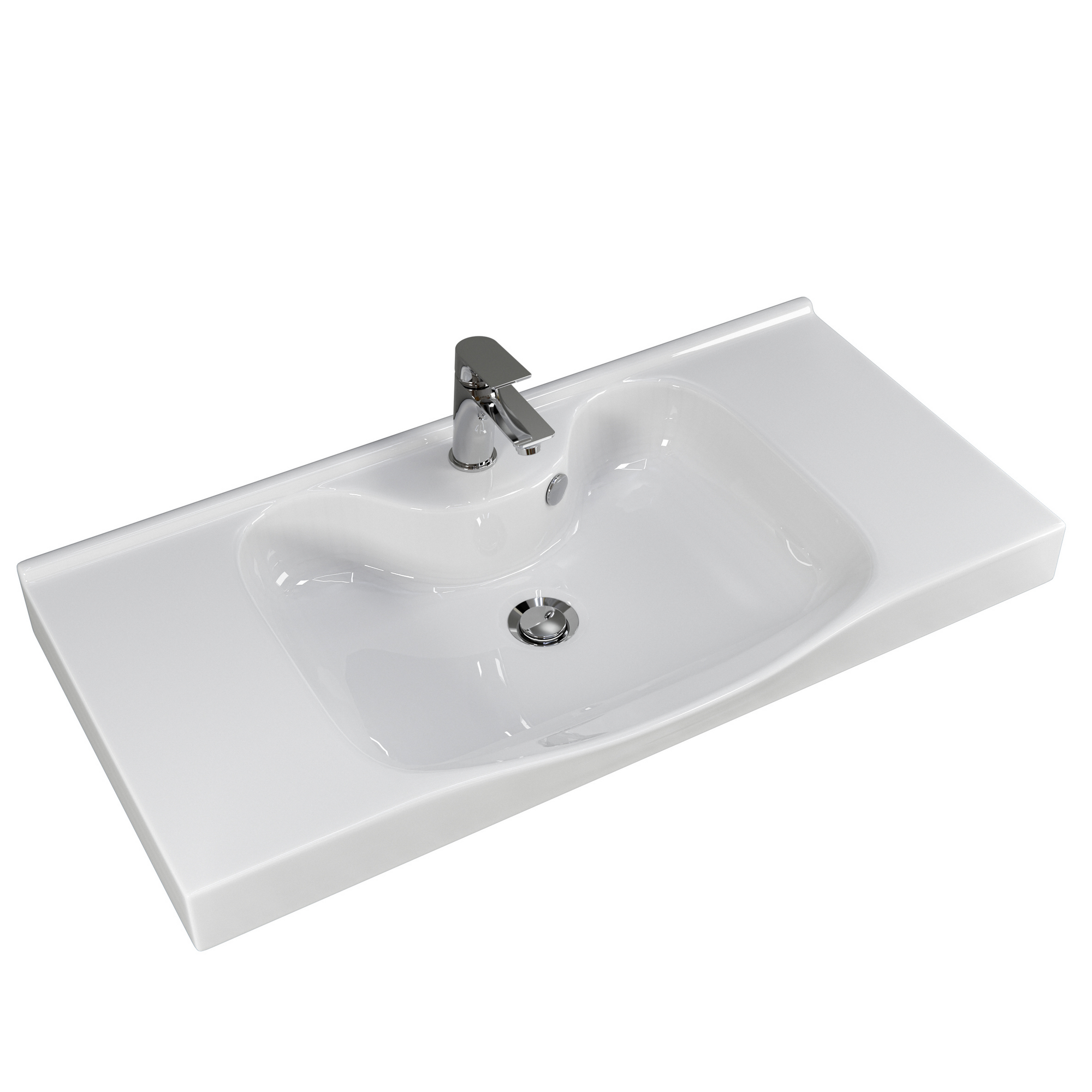 Waschtisch 'Primo' Keramik 92 x 5 x 48 cm