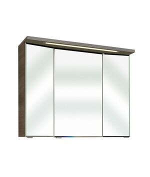 LED-Spiegelschrank 'Primo' dunkelgrau 90 x 72 x 20 cm