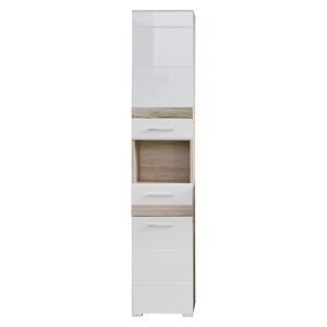 Hochschrank 'Set One' eiche sanremo/weiß 37 x 31 x 182 cm