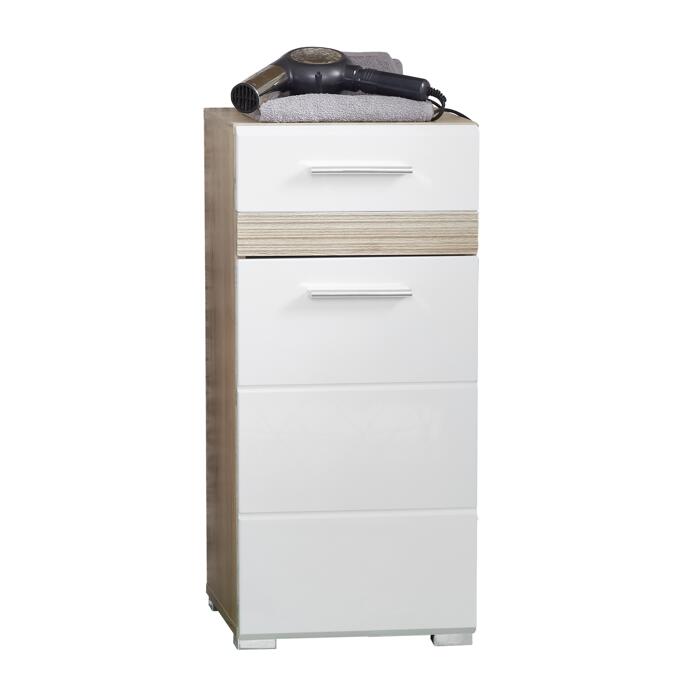 Trendteam Standschrank 'Set One' eiche sanremo/weiß 37 x 31 x 80 cm