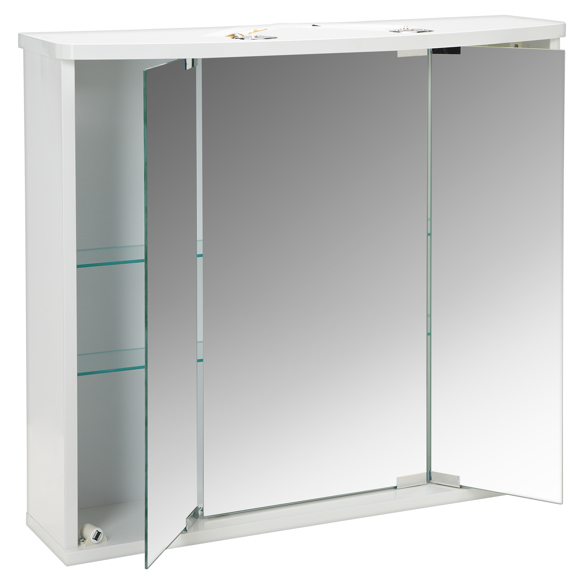 LED-Spiegelschrank 'Funa' weiß 68 x 60 x 22 cm