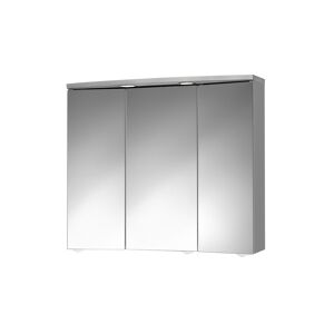 LED-Spiegelschrank 'Trava' aluminiumfarben matt 75 x 65 x 22 cm