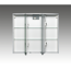LED-Spiegelschrank 'Trava' aluminiumfarben matt 75 x 65 x 22 cm