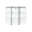 LED-Spiegelschrank 'Trava' weiß matt 75 x 65 x 22 cm