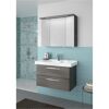 Waschbeckenunterschrank mit Spiegelschrank in graphit