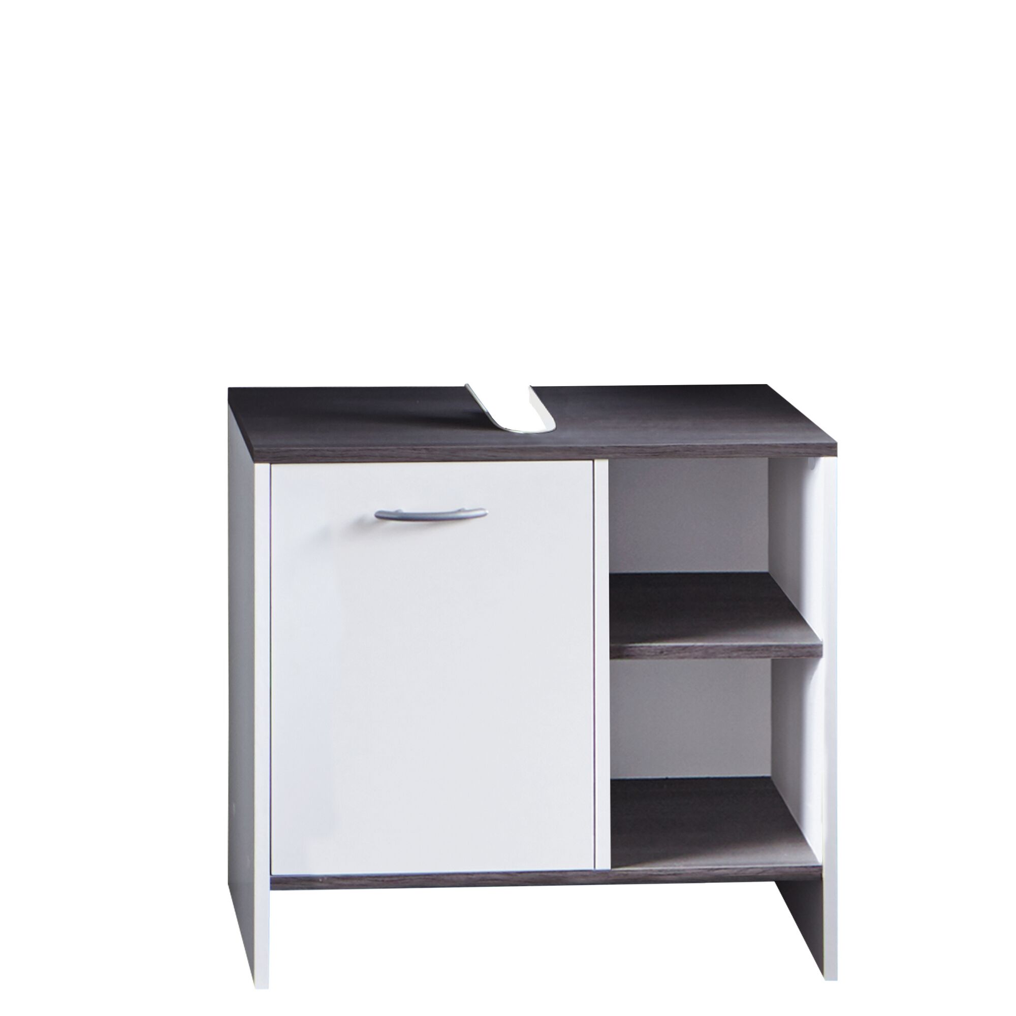 Waschbeckenunterschrank California mit offener Ablage und Tür