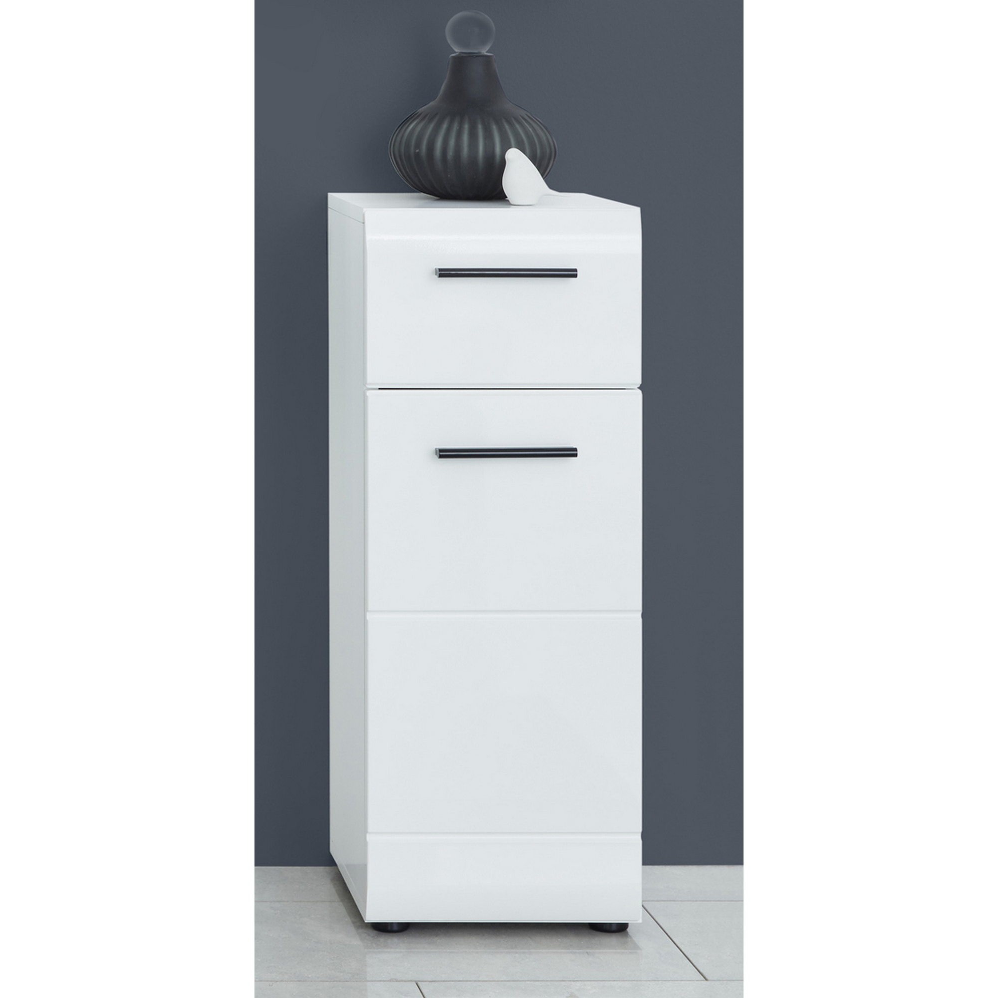 Standschrank 'Gloss' weiß Hochglanz 30 x 79 x 31 cm