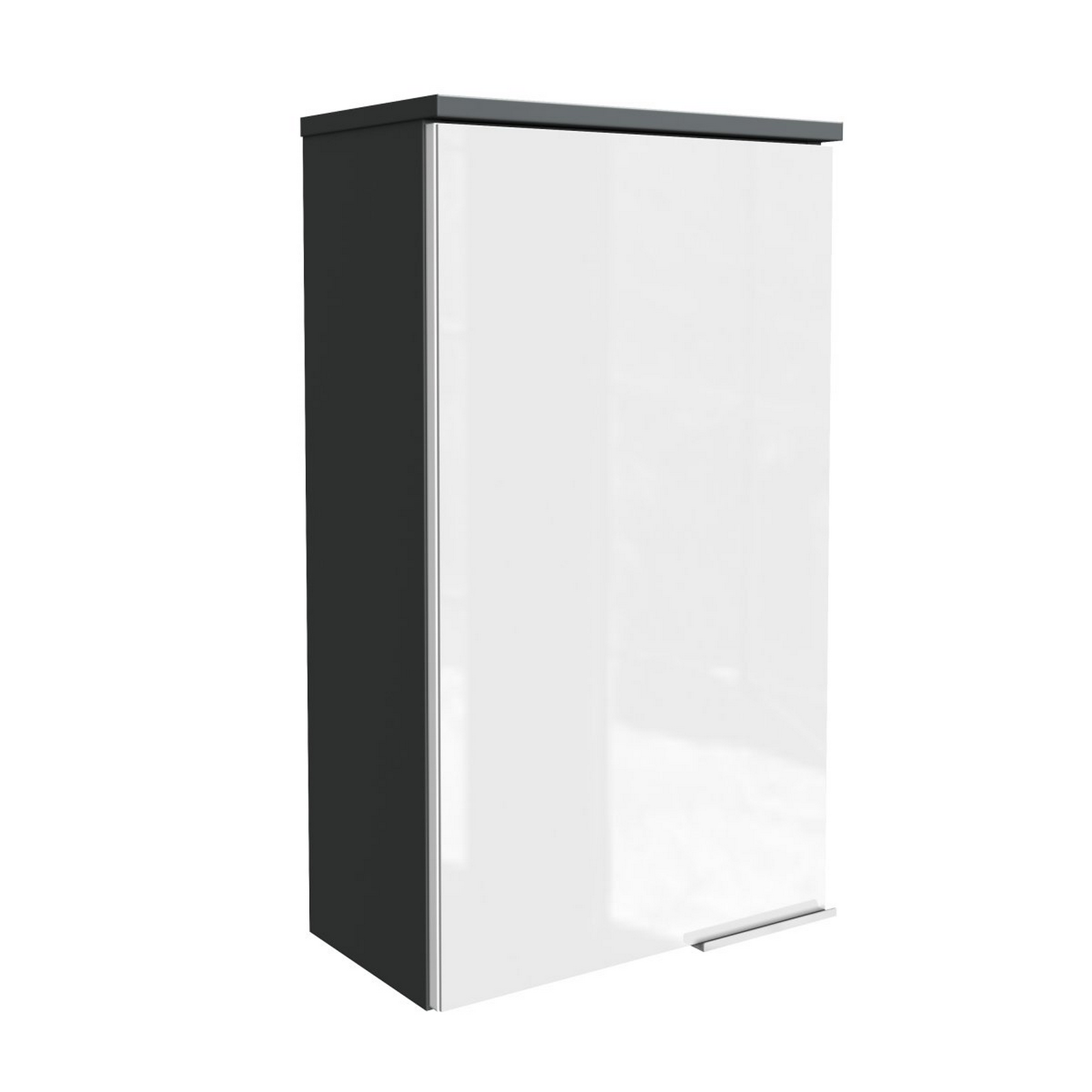 Hängeschrank 'Kara' anthrazit, weiß matt 40,5 x 70 x 22,5 cm links