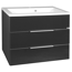 Waschbeckenunterschrank 'Kara' anthrazit matt 79,5 x 59 x 49 cm