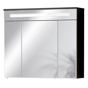 Spiegelschrank 'Kara' LED anthrazit-weiß 80 x 70 cm