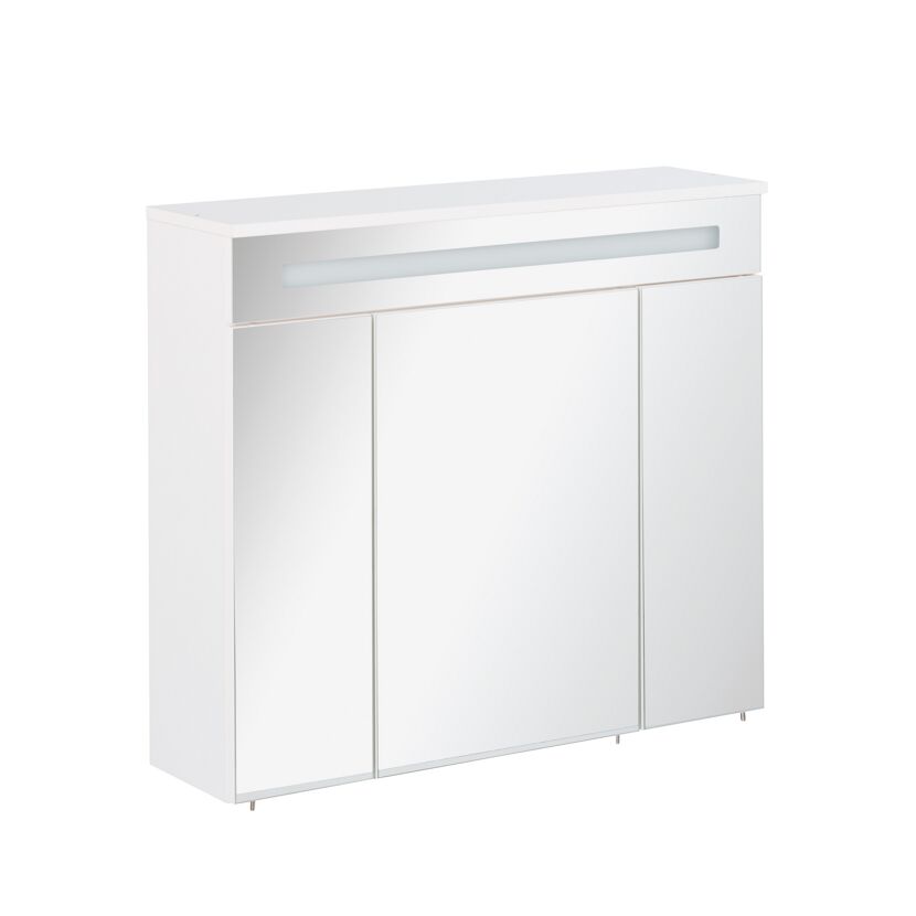 Weißer Spiegelschrank mit LED-Beleuchtung