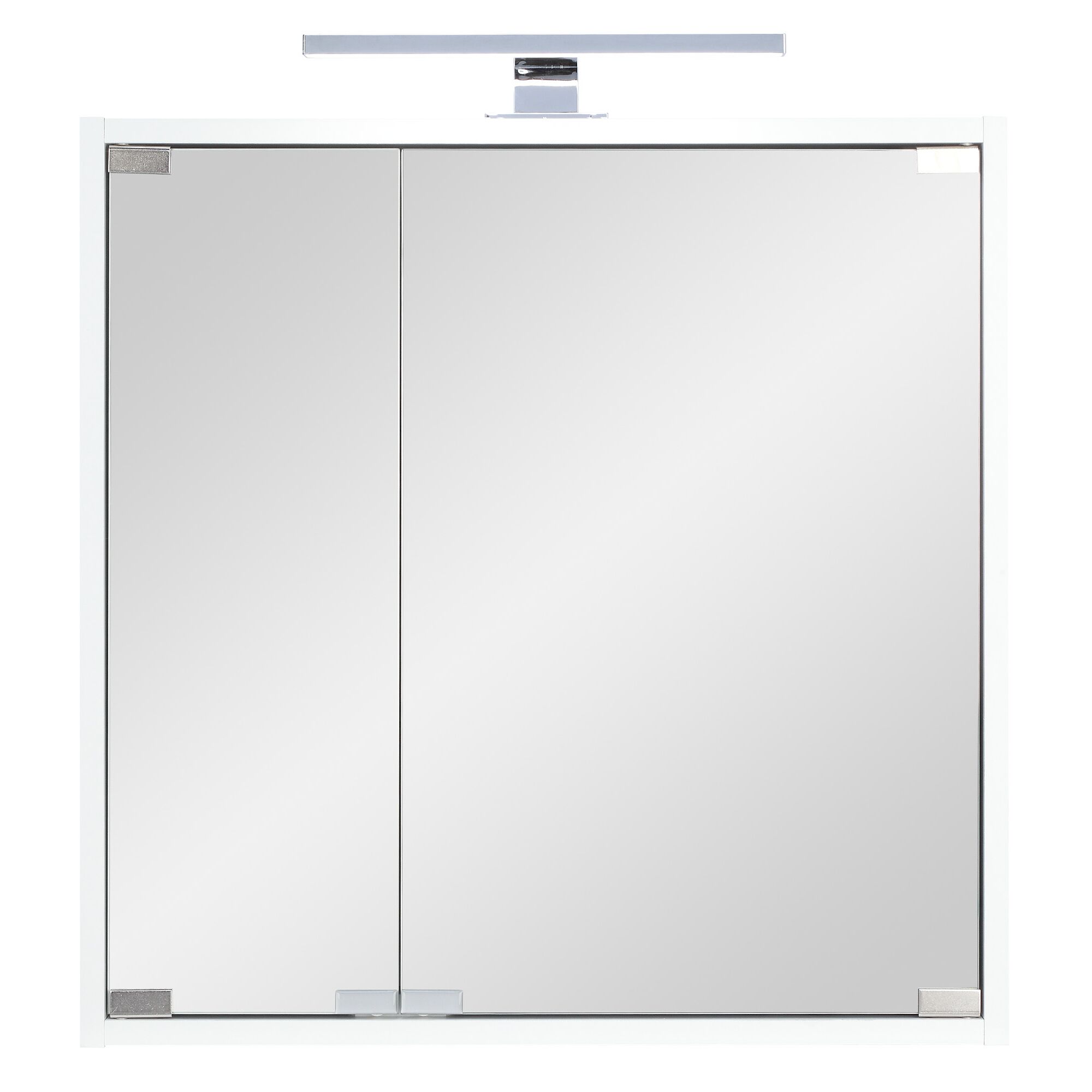 Weißer Spiegelschrank Riva LED, 2-türig
