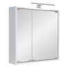 Weißer Spiegelschrank Riva mit LED-Lampe