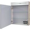 Badezimmerschrank mit offener Tür und LED-Beleuchtung