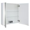Weißer LED-Spiegelschrank Tomi 60cm, geöffnet