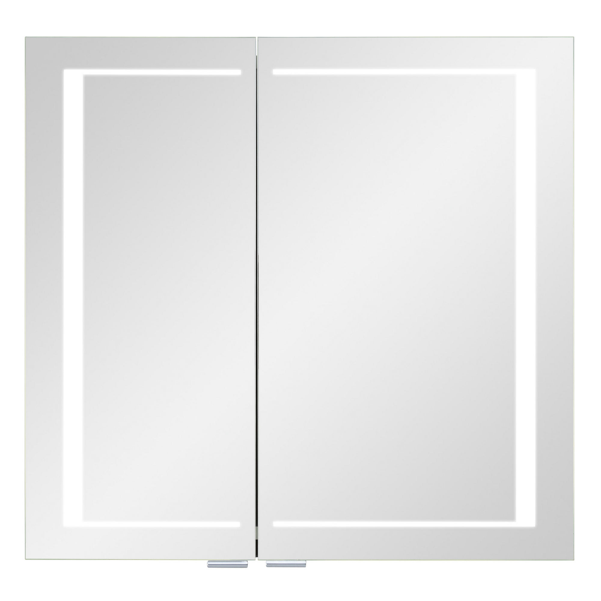 LED-Spiegelschrank 'Lina' 66 x 66 x 16,5 cm weiß, 2-türig + product picture