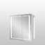 Verkleinertes Bild von LED-Spiegelschrank 'Lina' 66 x 66 x 16,5 cm weiß, 2-türig