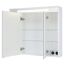 Weißer LED-Spiegelschrank Conny 80cm, 3-türig, geöffnet