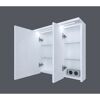 Weißer LED-Spiegelschrank Emily 80cm, 3-türig geöffnet